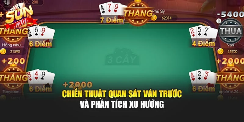 Chiến thuật quan sát ván trước và phân tích xu hướng