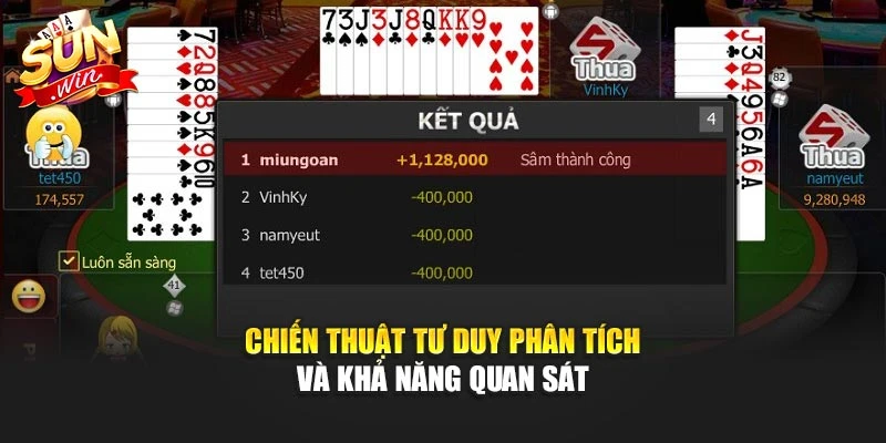 Chiến thuật tư duy phân tích và khả năng quan sát