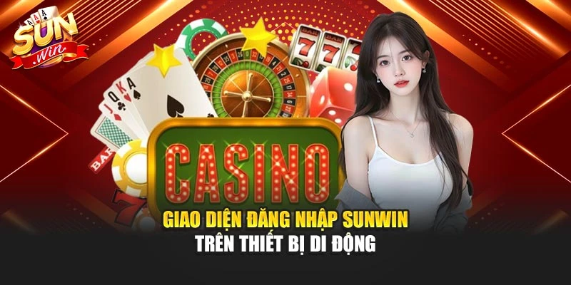 Giao diện đăng nhập Sunwin trên thiết bị di động