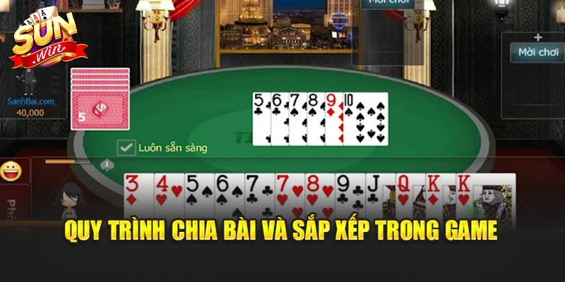 Quy trình chia bài và sắp xếp trong game